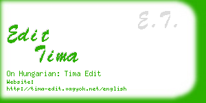 edit tima business card